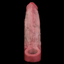 7.05in Lifelike Blue Veins Hollow Dildo Cock Sleeve With Cock Ring For Anus
