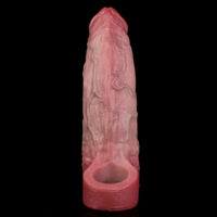 7.05in Lifelike Blue Veins Hollow Dildo Cock Sleeve With Cock Ring For Anus