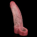 7.05in Lifelike Blue Veins Hollow Dildo Cock Sleeve With Cock Ring For Anus