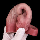 7.05in Lifelike Blue Veins Hollow Dildo Cock Sleeve With Cock Ring For Anus