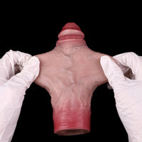 7.05in Lifelike Blue Veins Hollow Dildo Cock Sleeve With Cock Ring For Anus