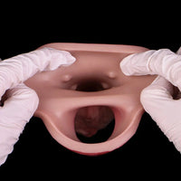 7.05in Lifelike Blue Veins Hollow Dildo Cock Sleeve With Cock Ring For Anus