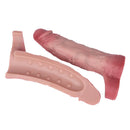 7.05in Lifelike Blue Veins Hollow Dildo Cock Sleeve With Cock Ring For Anus