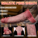 7.05in Lifelike Blue Veins Hollow Dildo Cock Sleeve With Cock Ring For Anus