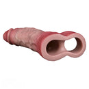 7.05in Lifelike Blue Veins Hollow Dildo Cock Sleeve With Cock Ring For Anus