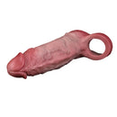 7.05in Lifelike Blue Veins Hollow Dildo Cock Sleeve With Cock Ring For Anus