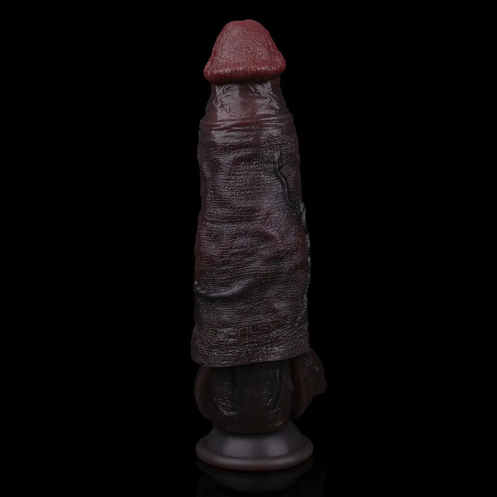 7.05in Liquid Silicone Real Dildo Sleeve With Seminal Vesicle Hollow Design