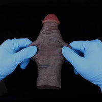 7.05in Liquid Silicone Real Dildo Sleeve With Seminal Vesicle Hollow Design