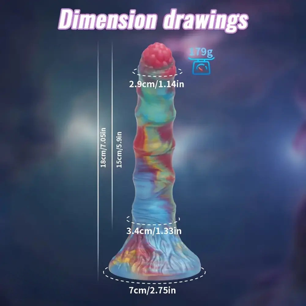 7.05in Odd Silicone Dildo With Strong Suction Cup Anal Vaginal Sex Toy