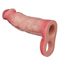 7.05in Realistic Soft Silicone Cock Ring Dildo For Lengthened Thickened