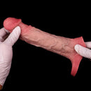 7.05in Realistic Soft Silicone Cock Ring Dildo For Lengthened Thickened