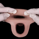 7.05in Realistic Soft Silicone Cock Ring Dildo For Lengthened Thickened