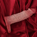 7.05in Realistic Soft Silicone Cock Ring Dildo For Lengthened Thickened
