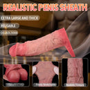 7.05in Realistic Soft Silicone Cock Ring Dildo For Lengthened Thickened