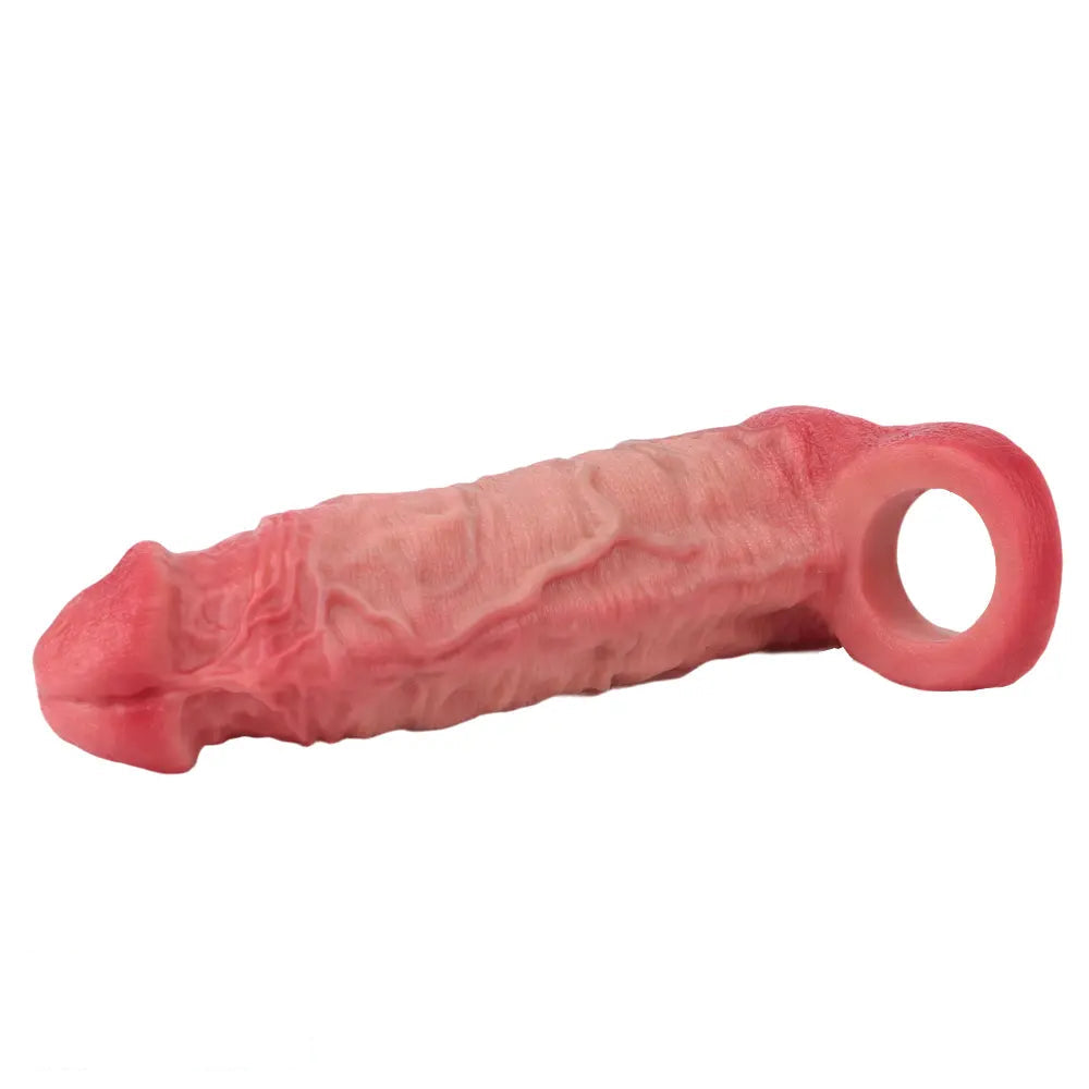 7.05in Realistic Soft Silicone Cock Ring Dildo For Lengthened Thickened