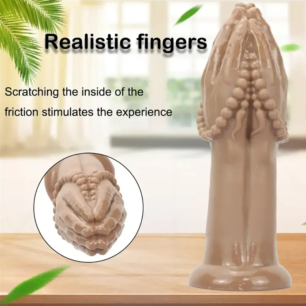 7.08in 10.43in 13.18in Extra Large PVC Bergamot Thick Fist Hand Dildo