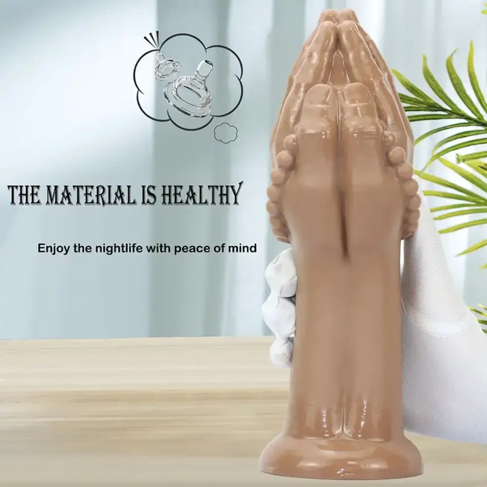 7.08in 10.43in 13.18in Extra Large PVC Bergamot Thick Fist Hand Dildo