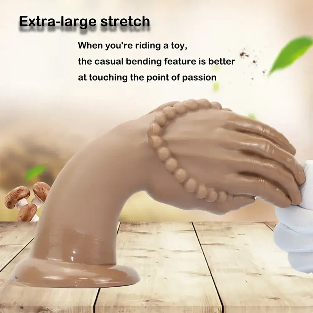 7.08in 10.43in 13.18in Extra Large PVC Bergamot Thick Fist Hand Dildo