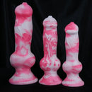 7.08in - 12.99in Realistic Pink Silicone Dog Knot Dildo Realistic Adult Toy