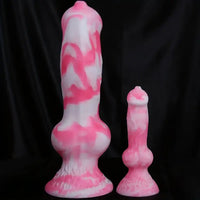 7.08in - 12.99in Realistic Pink Silicone Dog Knot Dildo Realistic Adult Toy