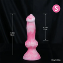 7.08in - 12.99in Realistic Pink Silicone Dog Knot Dildo Realistic Adult Toy