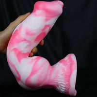 7.08in - 12.99in Realistic Pink Silicone Dog Knot Dildo Realistic Adult Toy