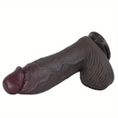 7.08in 7.48in 8.26in Ebony Real Silicone Soft Dildo For G-spot Simulation