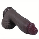 7.08in 7.48in 8.26in Ebony Real Silicone Soft Dildo For G-spot Simulation