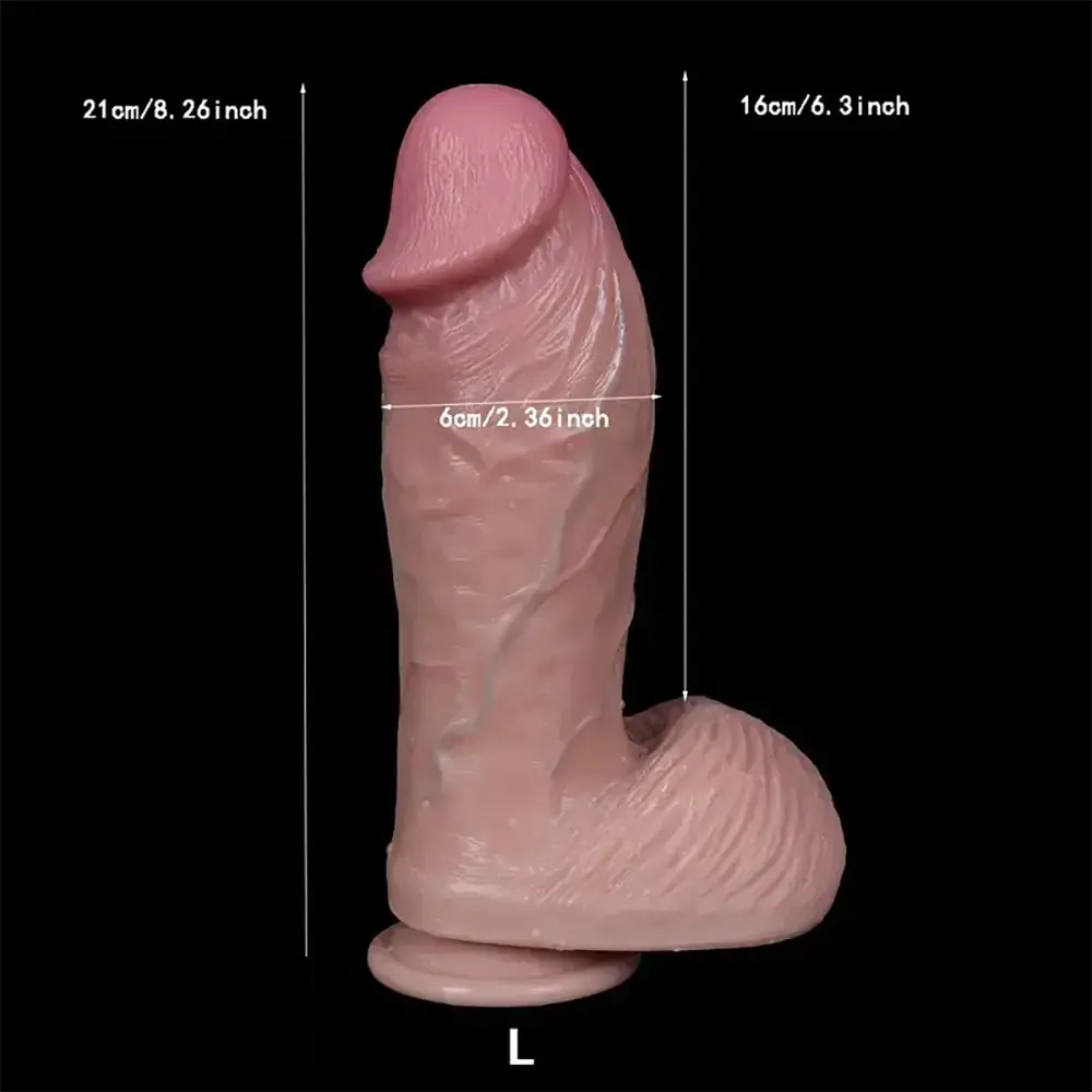 7.08in 7.48in 8.26in Realistic Soft Silicone Dildo For G Spot Women