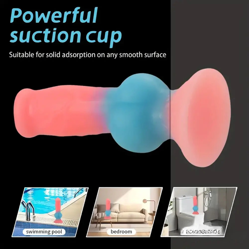 7.08in 7.48in 9.44in 10.23in 13in Silicone Soft Big Glowing Dog Cock Dildo