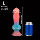 7.08in 7.48in 9.44in 10.23in 13in Silicone Soft Big Glowing Dog Cock Dildo