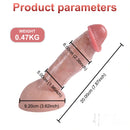 7.08in 7.87in 8.46in Flesh Real Skin Dildo With Blue Veins
