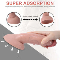 7.08in 7.87in 8.46in Flesh Real Skin Dildo With Blue Veins