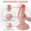7.08in 7.87in 8.46in Flesh Real Skin Dildo With Blue Veins