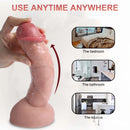 7.08in 7.87in 8.46in Flesh Real Skin Dildo With Blue Veins