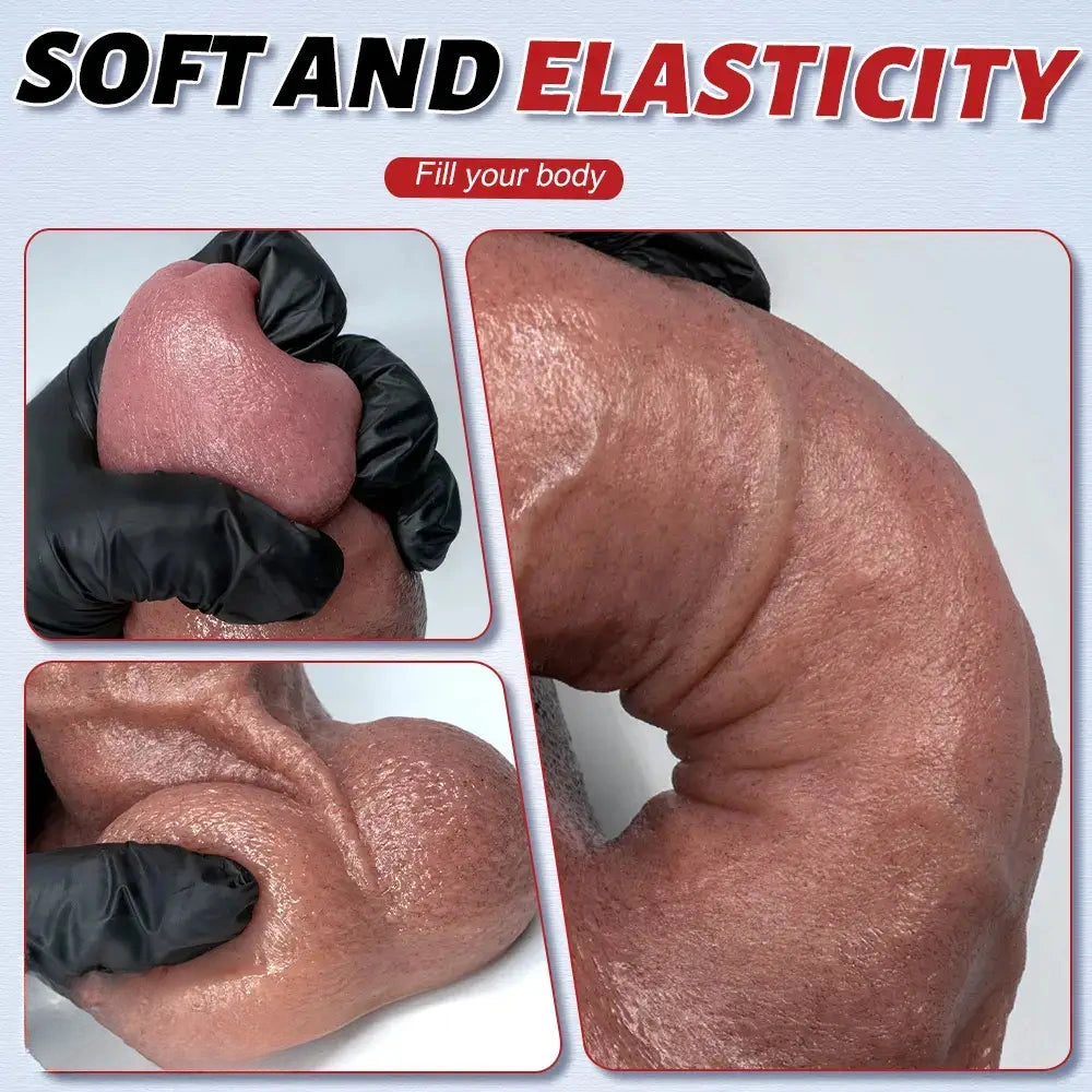 7.08in 8.07in 9.05in Realistic Silicone Soft Dildo Super Flesh Realistic Dildo