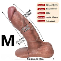 7.08in 8.07in 9.05in Realistic Silicone Soft Dildo Super Flesh Realistic Dildo