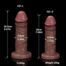 7.08in 8.07in Realistic Silicone Soft Female Big Dildo With Blue Veins