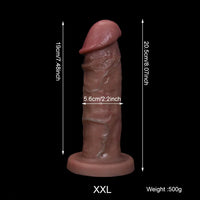 7.08in 8.07in Realistic Silicone Soft Female Big Dildo With Blue Veins