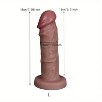 7.08in 8.07in Soft Flexible Silicone Big Dildo For Women Love Pleasure