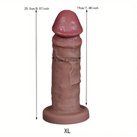 7.08in 8.07in Soft Flexible Silicone Big Dildo For Women Love Pleasure