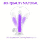 7.08in 8.07in TPE Double Layer Glow-in-the-dark Real Clear Dildo