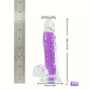 7.08in 8.07in TPE Double Layer Glow-in-the-dark Real Clear Dildo