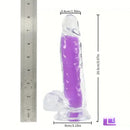 7.08in 8.07in TPE Double Layer Glow-in-the-dark Real Clear Dildo