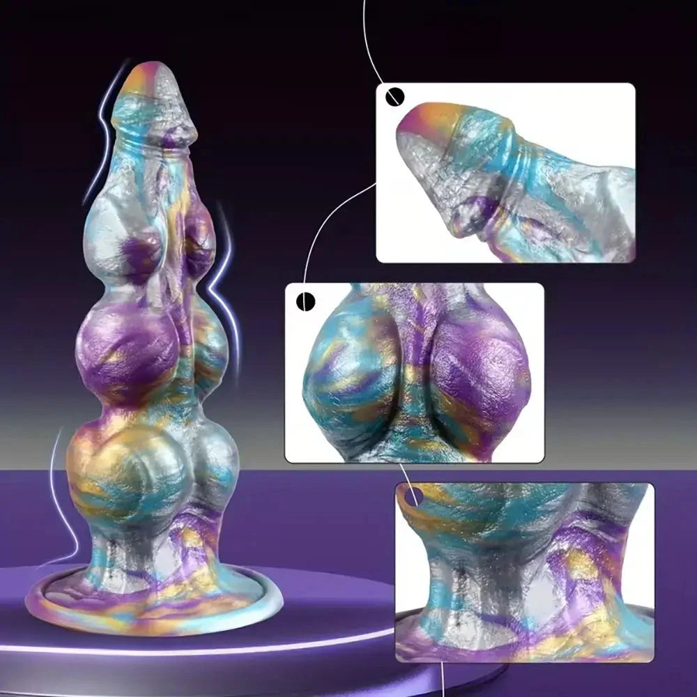 7.08in 8.26in 9.44in 11.22in Knot Fantasy Silicone Dildo Adult Sexual Toy
