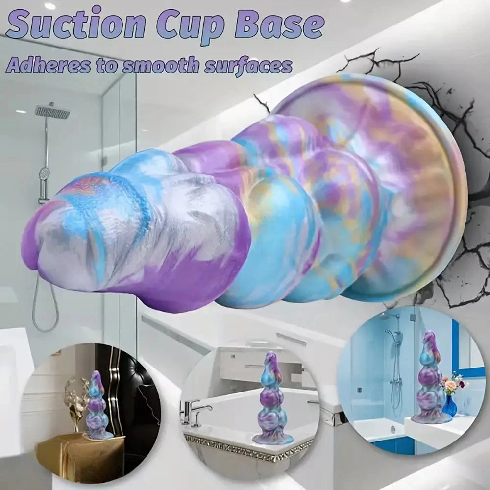 7.08in 8.26in 9.44in 11.22in Knot Fantasy Silicone Dildo Adult Sexual Toy