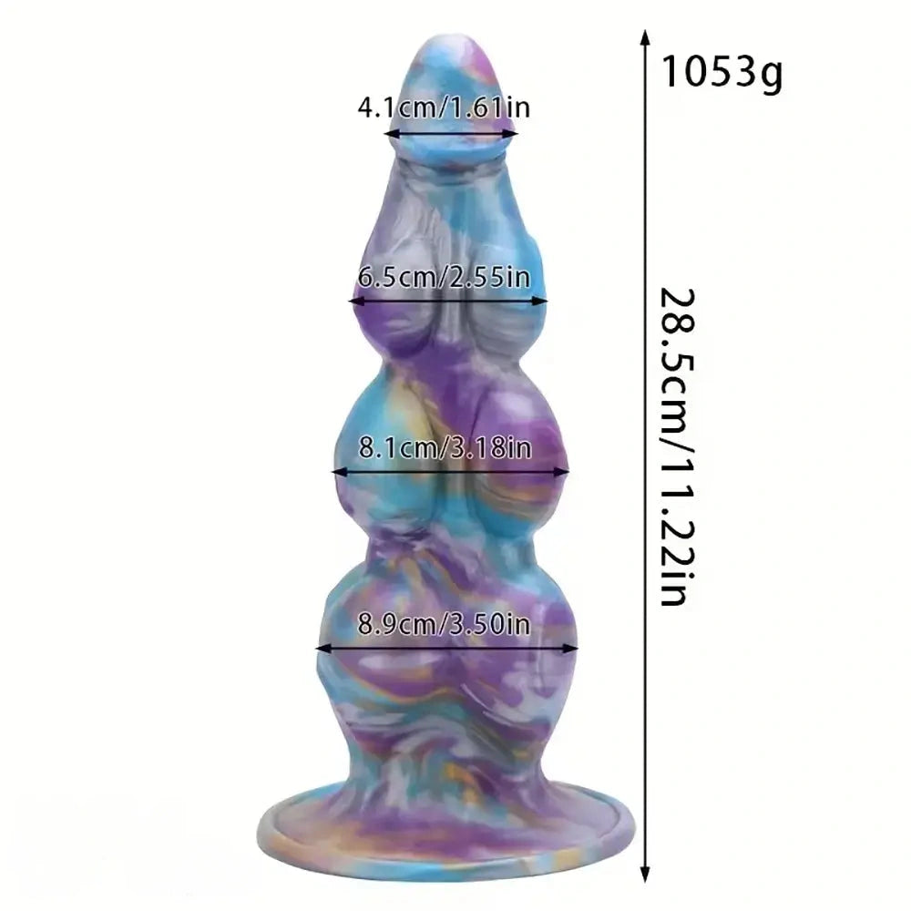 7.08in 8.26in 9.44in 11.22in Knot Fantasy Silicone Dildo Adult Sexual Toy