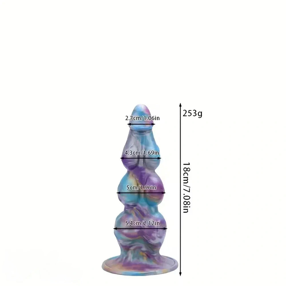 7.08in 8.26in 9.44in 11.22in Knot Fantasy Silicone Dildo Adult Sexual Toy