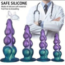7.08in 8.26in 9.44in 11.22in Knot Silicone Fantasy Dildo Soft Anal Stimulator