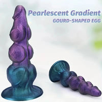 7.08in 8.26in 9.44in 11.22in Knot Silicone Fantasy Dildo Soft Anal Stimulator